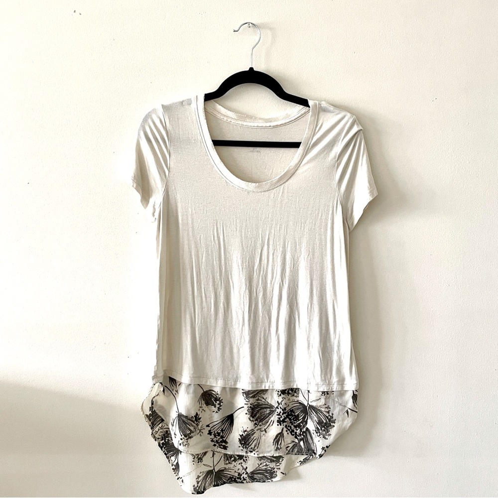Merona Cream & Floral Blouse